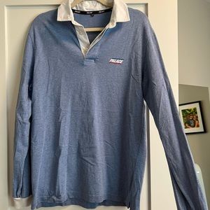PALACE light blue long sleeve polo
